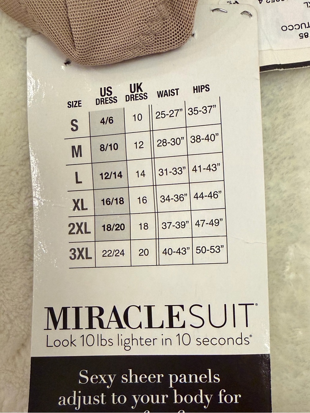 Miraclesuit Hi Waist Brief Shapewear NWT Stucco Beige XL Extra Firm Control - Picture 4 of 6